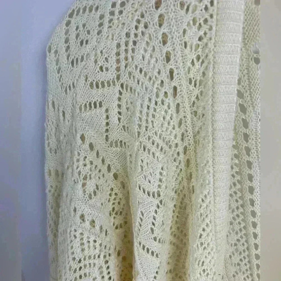 Cyrus NWT Open Stitch Creamy Alabaster Off White Cardigan Sweater SZ X-Large - Picture 3 of 10